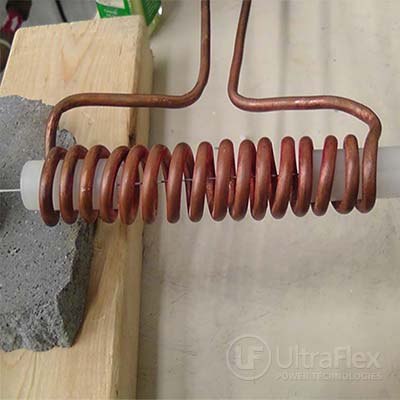 static-heating-of-austenitic-stainless-steel-cable-400 induction wire heating stainless steel cable