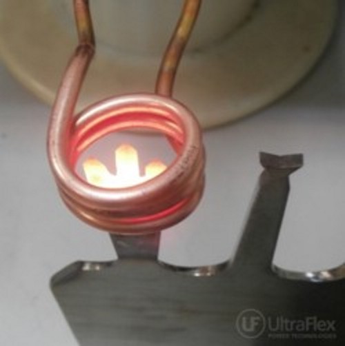 Induction hardening of the jaw teeth Induction hardening of jaw teeth