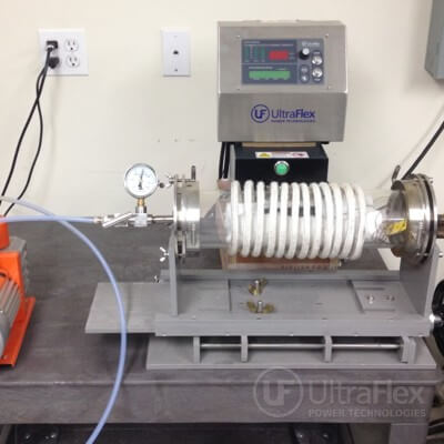 Susceptor Heating of graphite in argon atmosphere with induction Susceptor Heating graphite