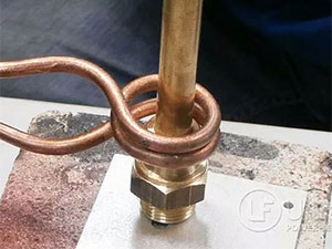 Induction Brazing a Brass Pipe to a Brass Tip | Ultraflex Power