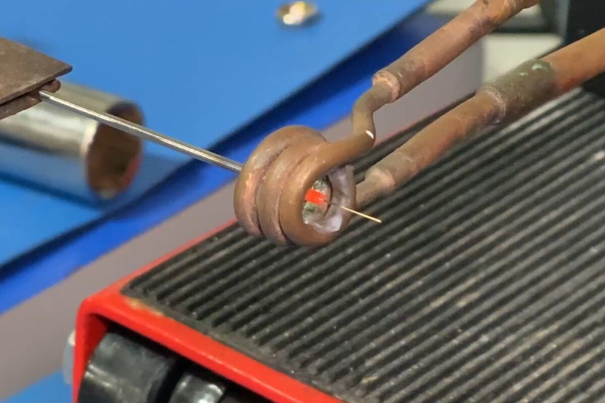 Induction Brazing of a Stainless Steel Tube to a Gold Wire UltraFlex